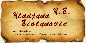 Mlađana Biolanović vizit kartica